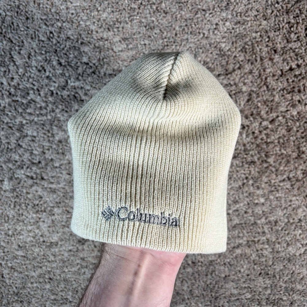 Columbia Big Bonanza‎ Knit Cream Beanie Hat OSFM NWT